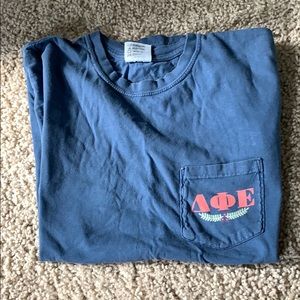 Delta Phi Epsilon Blue Comfort Colors T Shirt